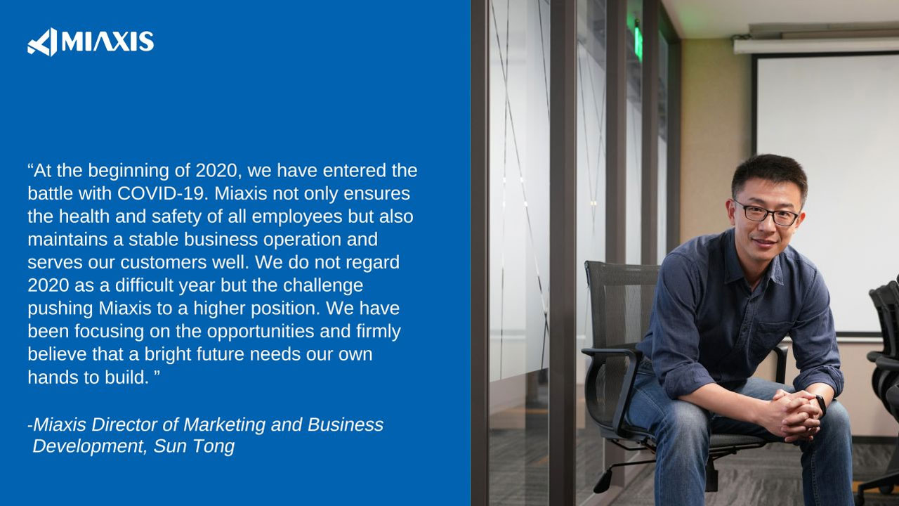 New year message from the Miaxis Director of Marketing and Business Development, Sun Tong